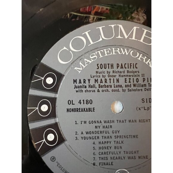 Mary Martin & Ezio Pinza South Pacific LP Vinyl Record  Original Broadway Cast - Picture 5 of 6